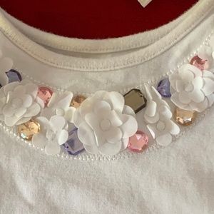 Gymboree white jeweled shirt